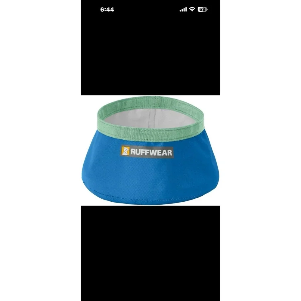Ruffwear Collapsible Dog Bowl Trail Runner 1L Blue Pool